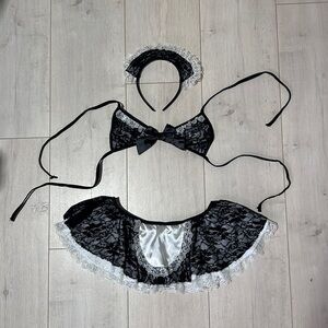 French Maid Lace Lingerie Set